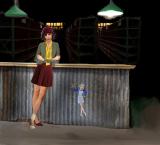 Laura Hanging Out At The Roundhouse Parts Counter In One Jade Pump COPY.jpg